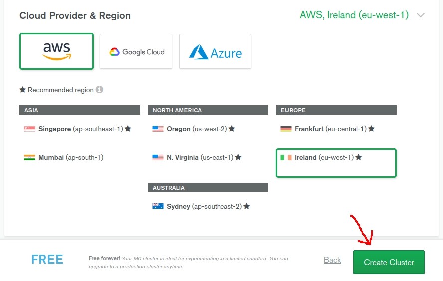 Choose your cluster hosting options