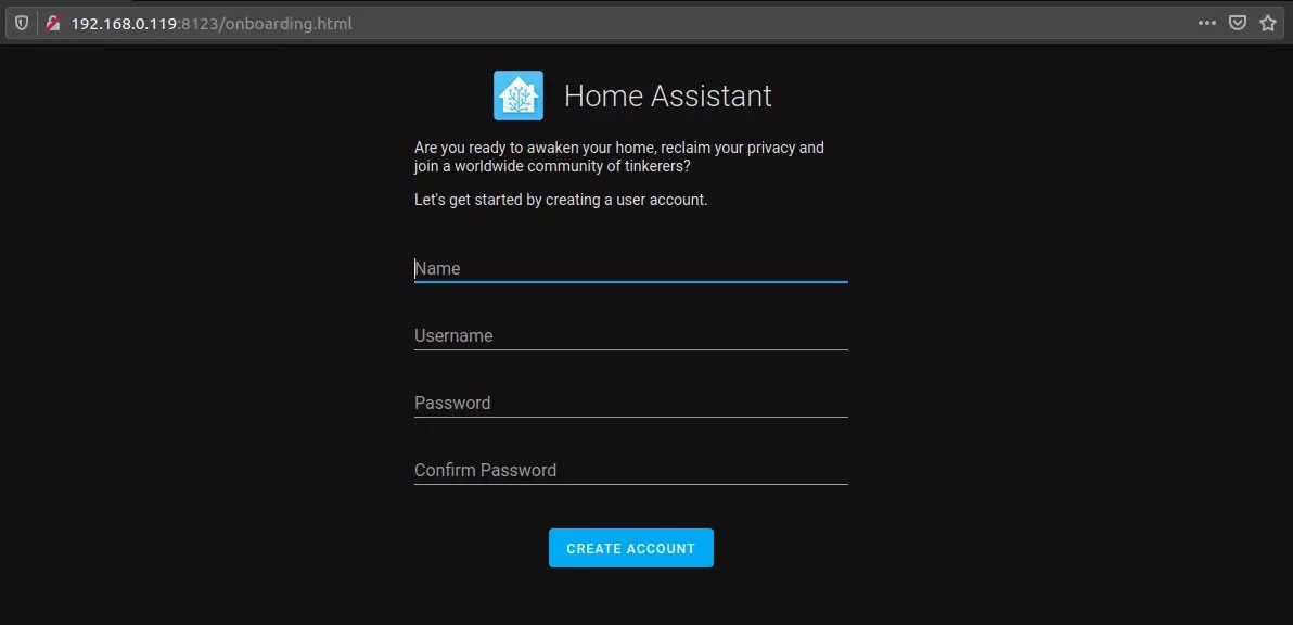 Home Assistant setup